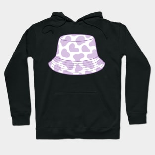 Pastel purple cow print bucket hat Hoodie